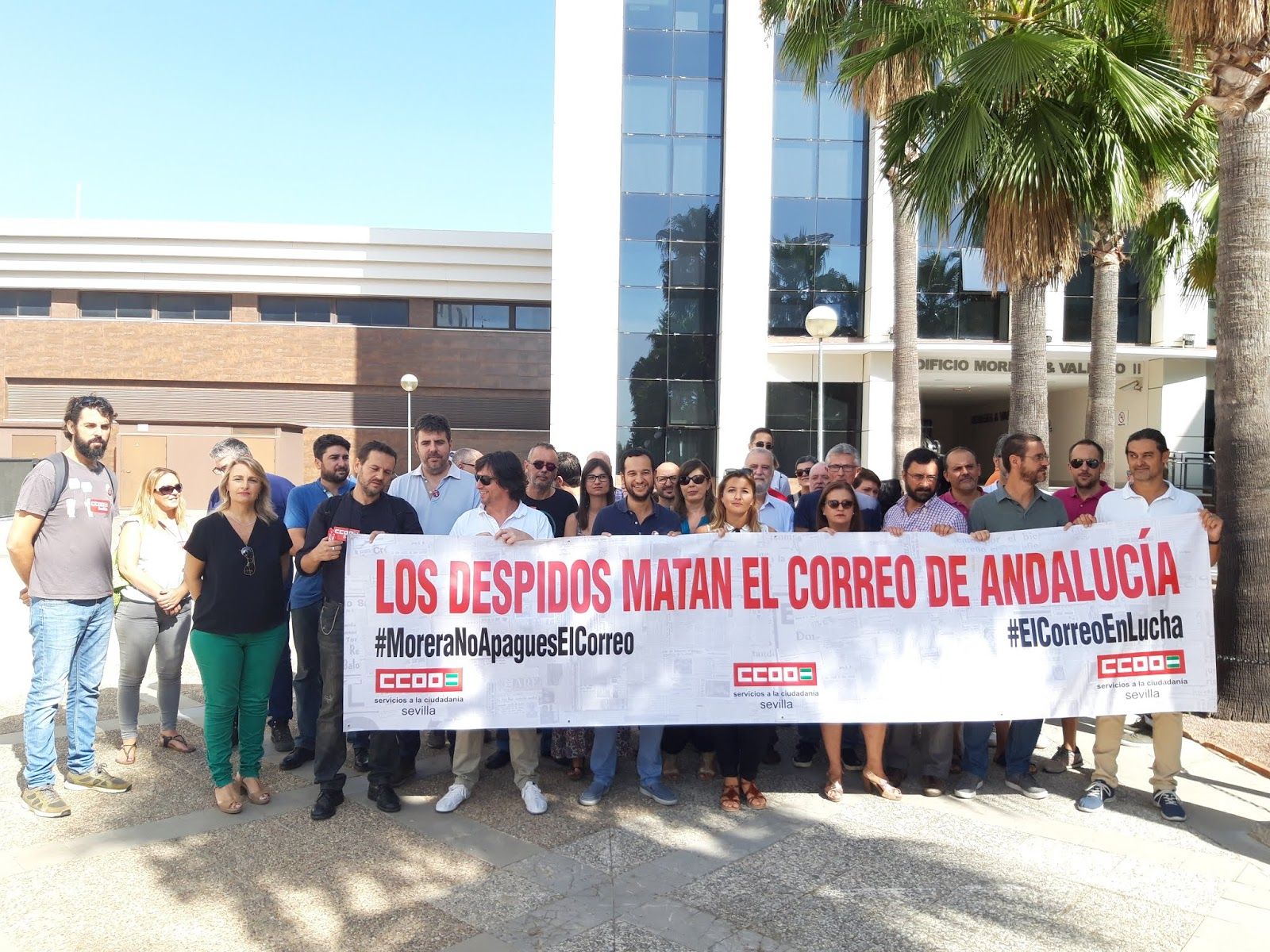 Protestas de la plantilla de El Correo de Andalucía, en días pasados.