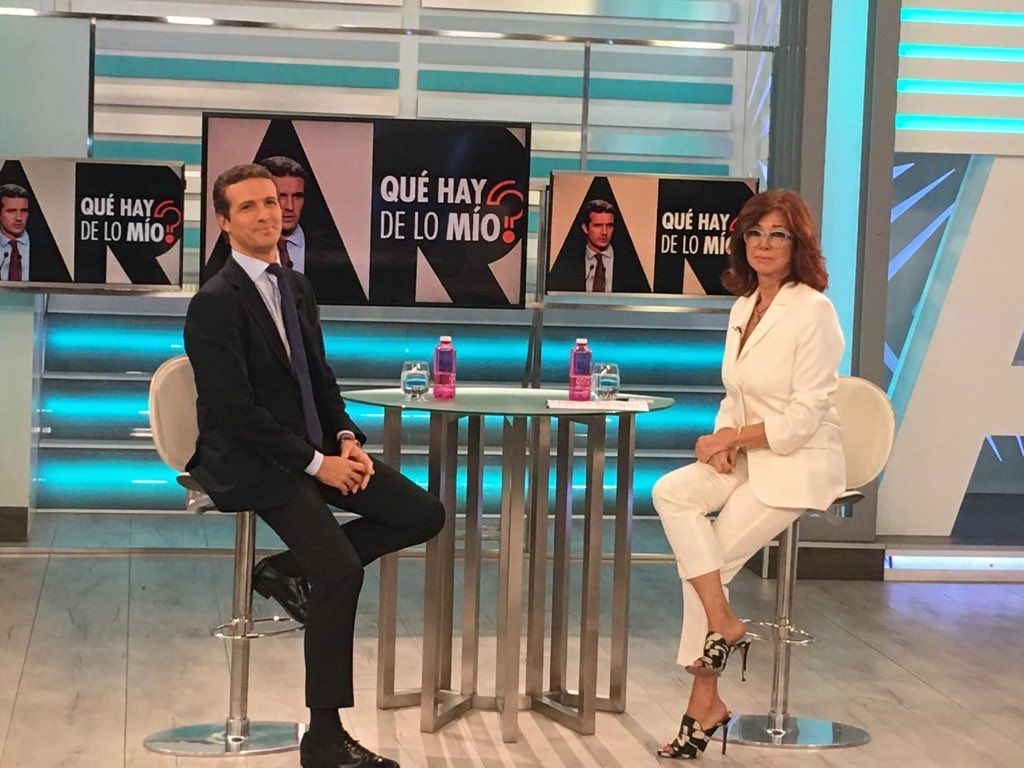 Pablo Casado en una entrevista con Ana Rosa Quintana.