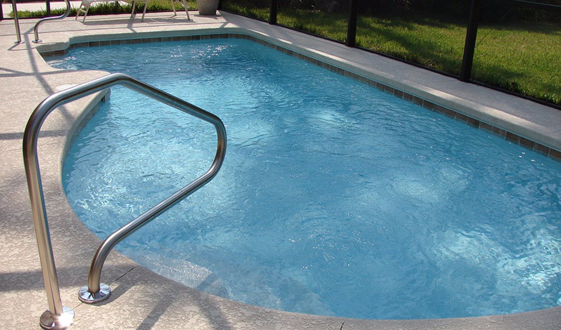 Una piscina particular en una fotografía de archivo