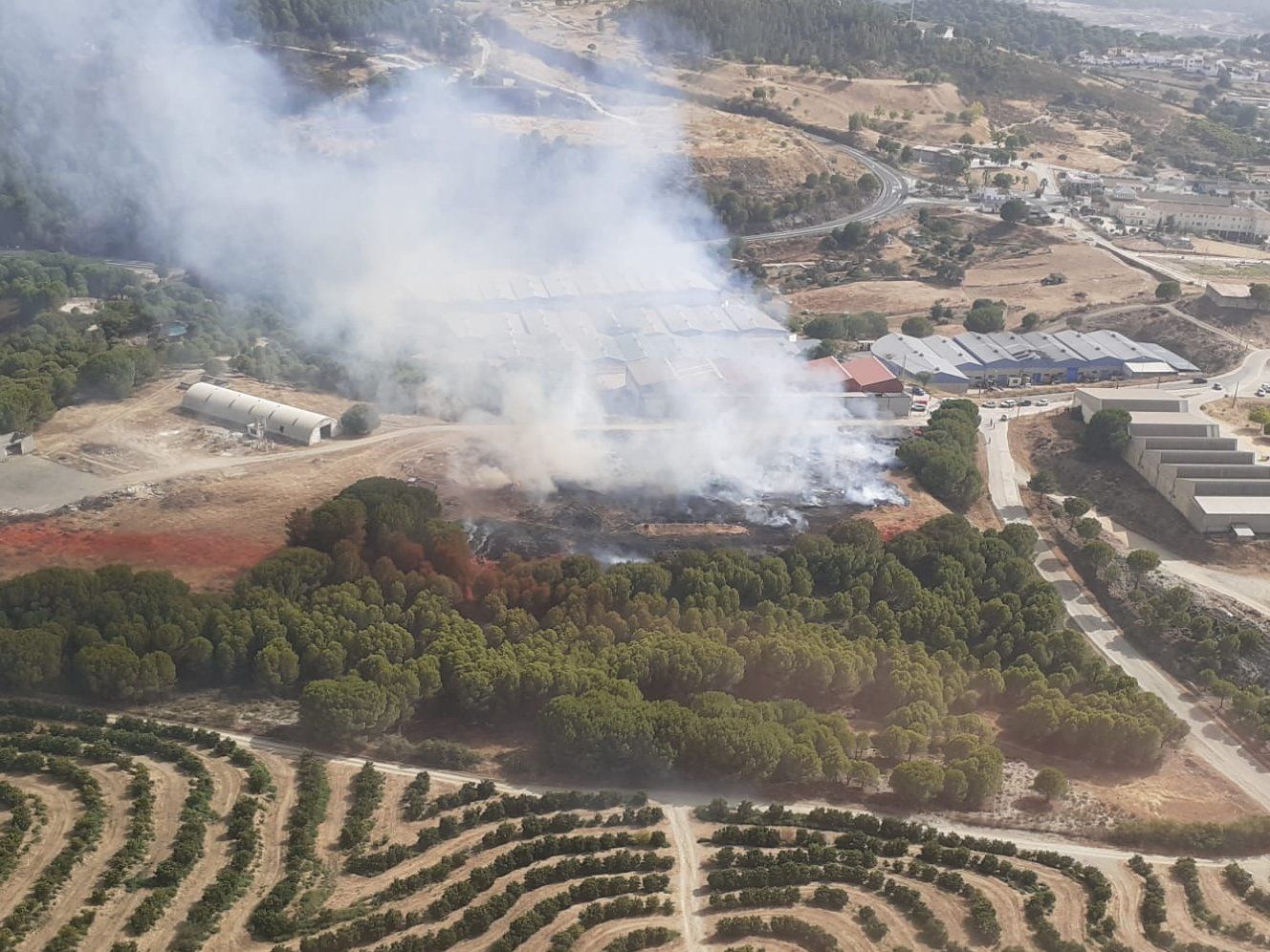 Un incendio en Nerva este viernes, controlado por Infoca.