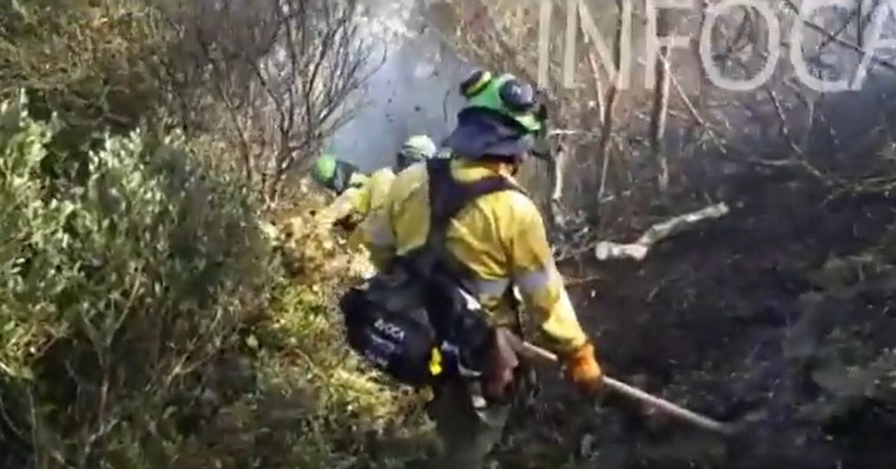 Un momento del incendio en Tarifa.