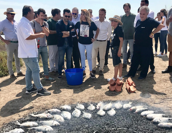 La presidenta de la Junta, Susana Díaz, en el acto organizado por Ángel León.