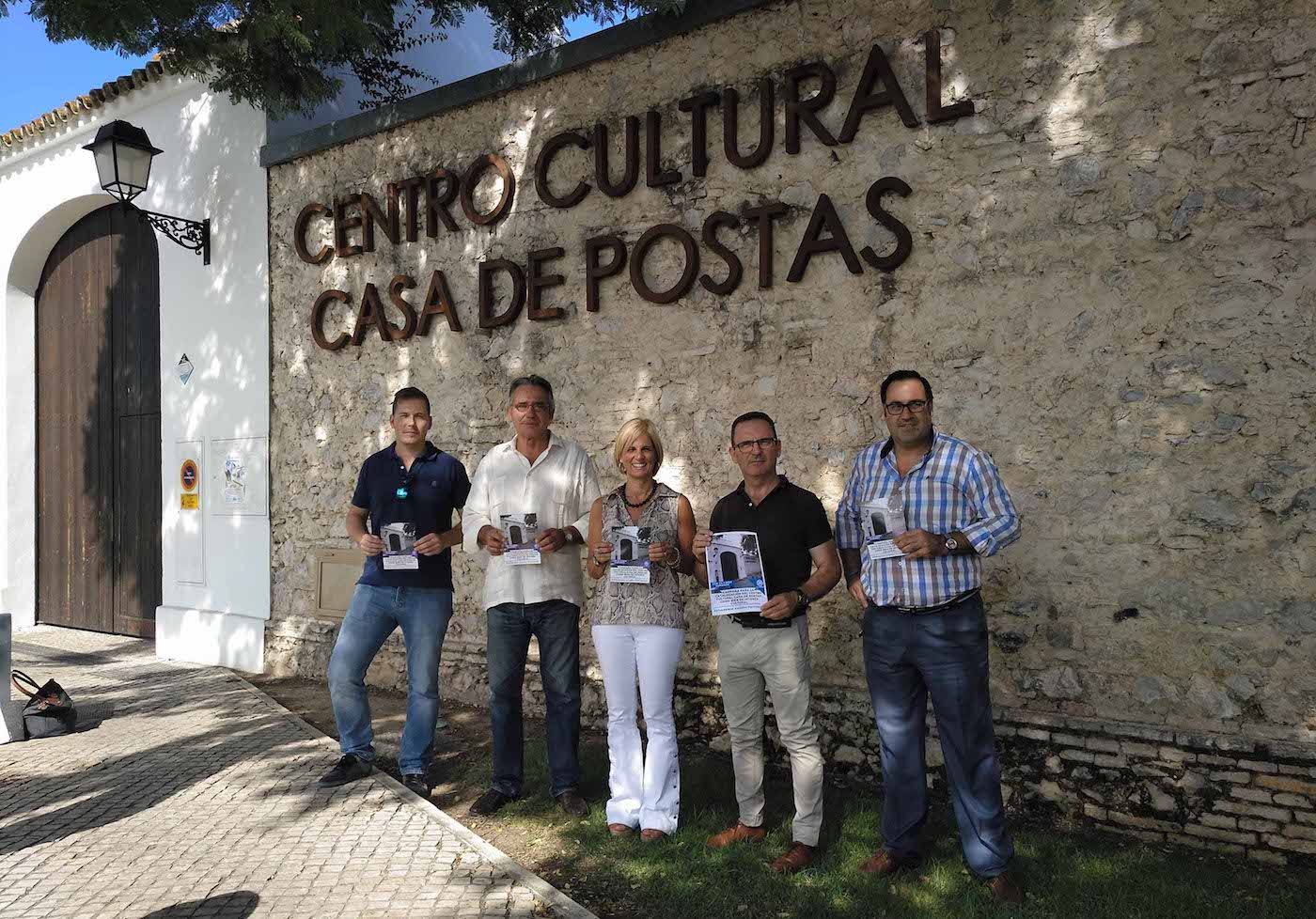 María José García-Pelayo y Javier Durá, con los populares José Manuel Oliva y Silvestre Castells, de El Cuervo.