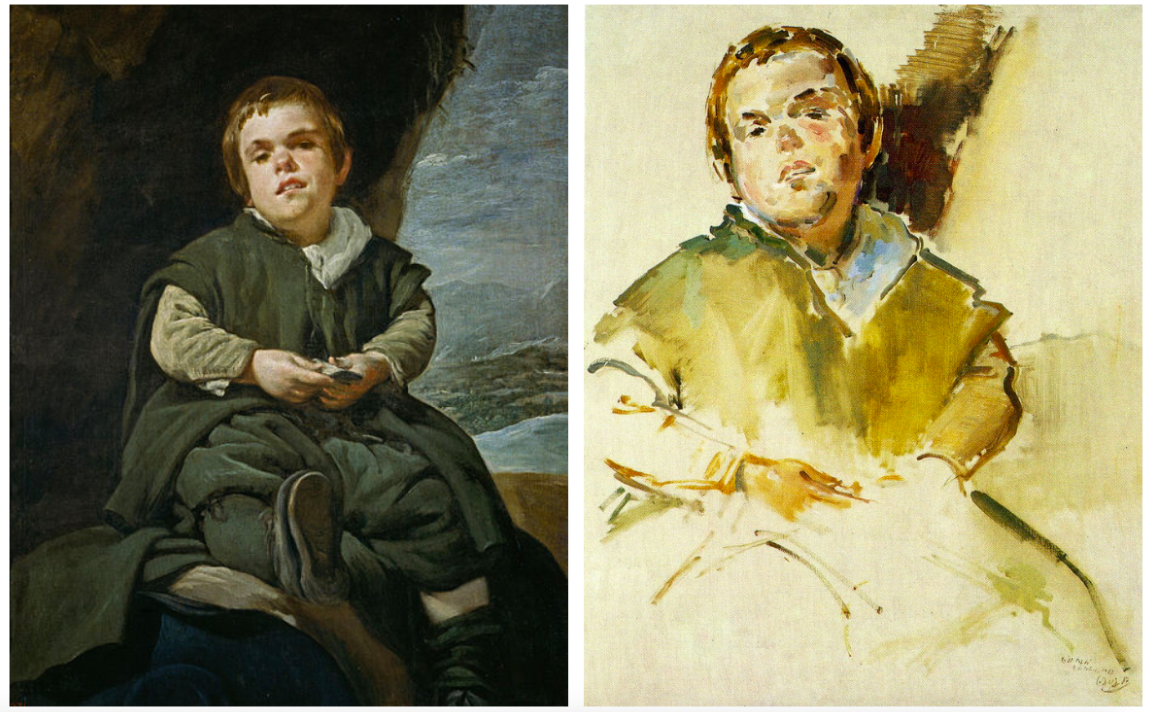 El niño de Vallecas de Diego Velázquez (1645) y El niño de Vallecas de Ramón Gaya Nuño (1987).