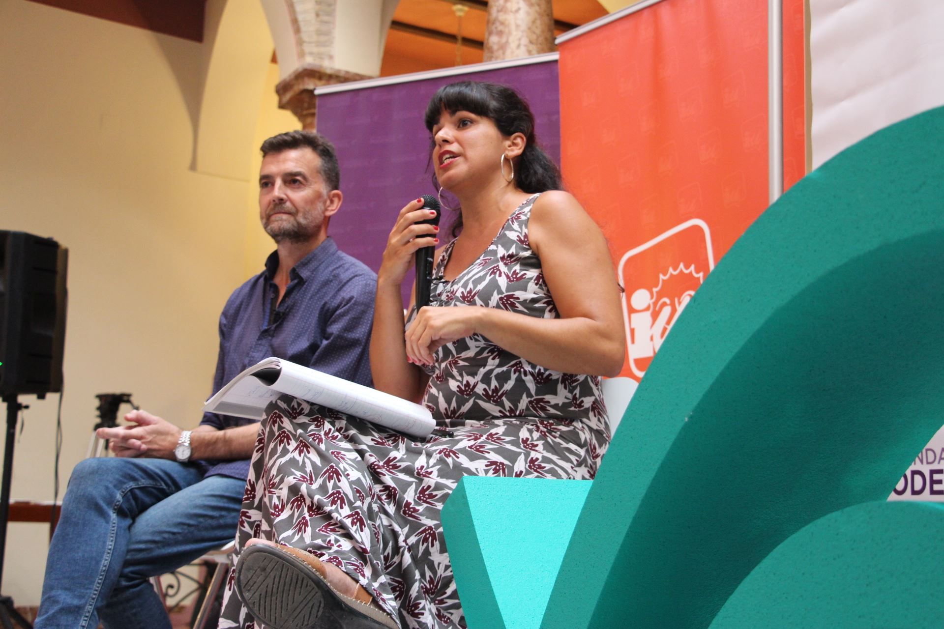 Teresa Rodríguez y Antonio Maíllo, en un acto reciente de Adelante Andalucía.