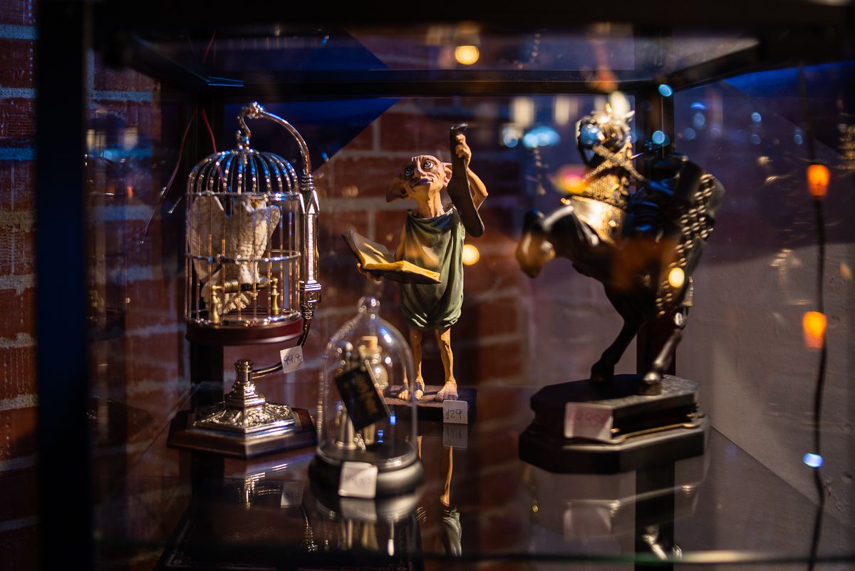 Detalle de algunas figuras en Friki Potter.