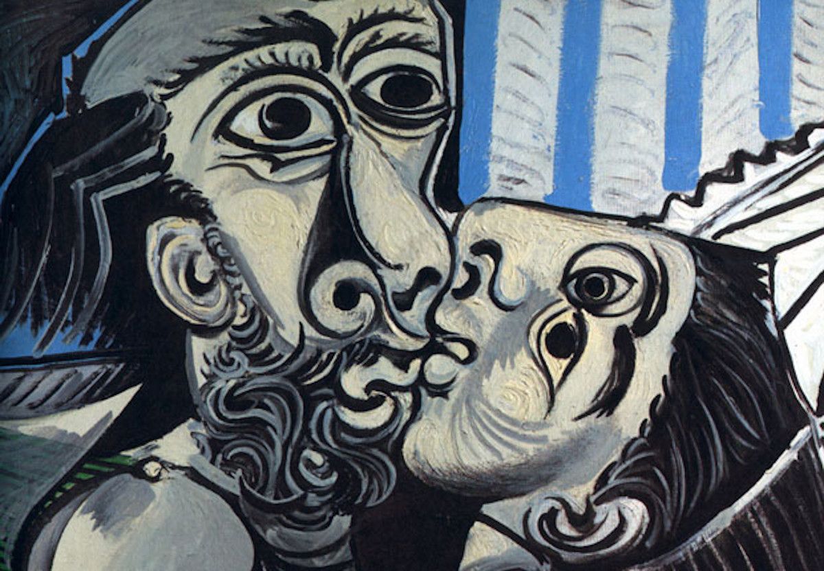 El beso cubista de Picasso.