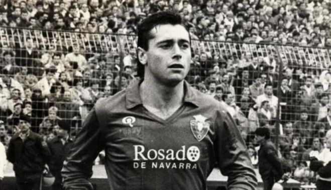 Michael Robinson, en sus tiempos como jugador de Osasuna.