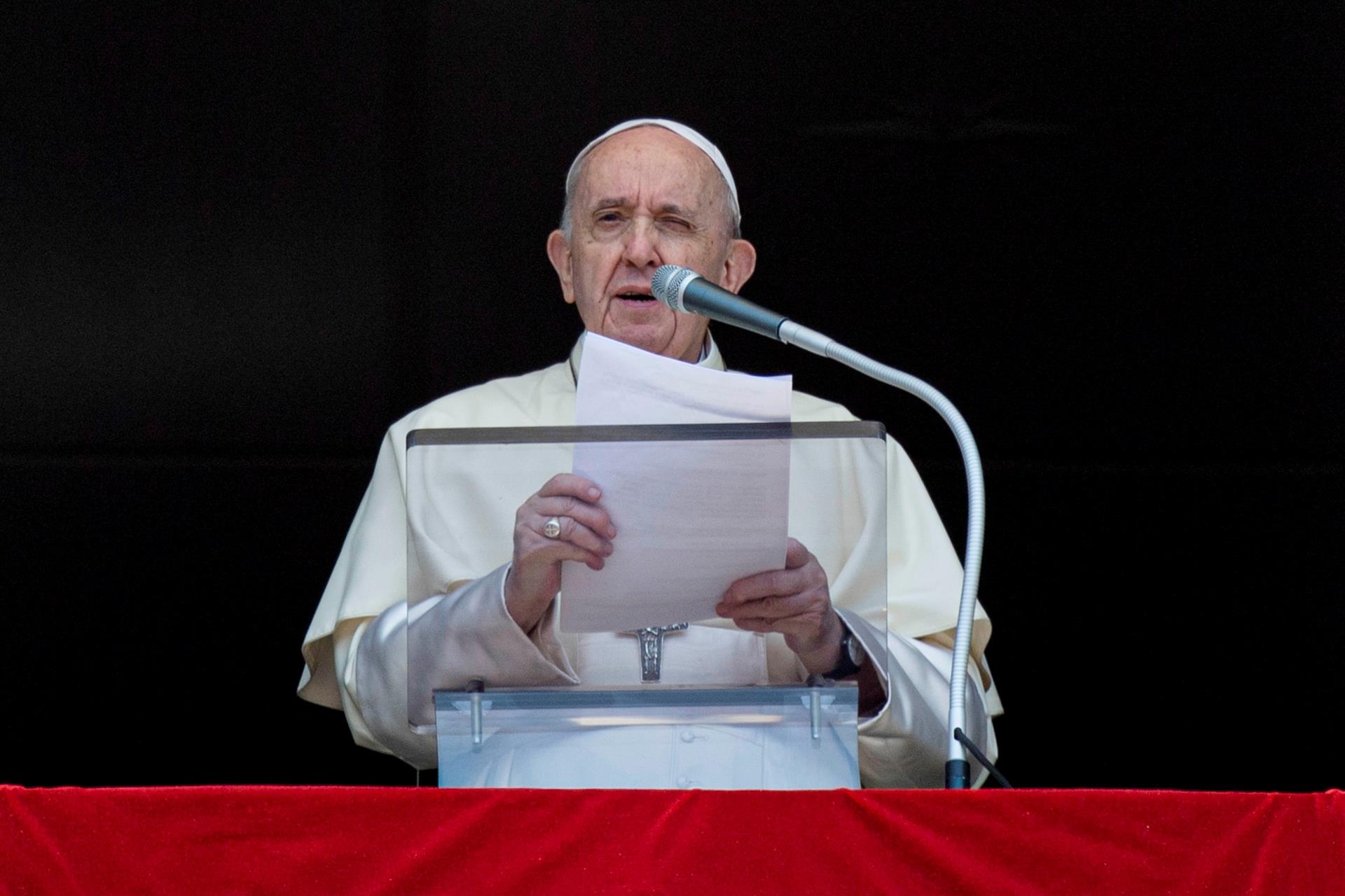 El Papa Francisco, dirigiéndose a sus fieles.