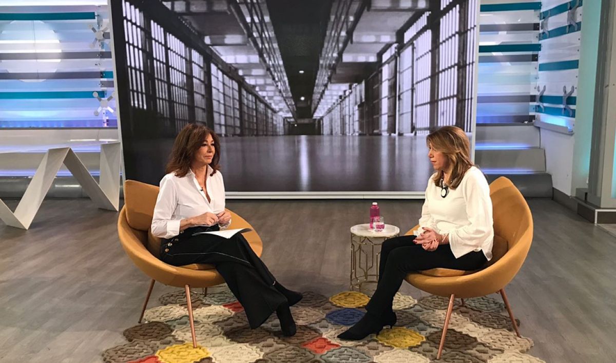 Susana Díaz en una entrevista con Ana Rosa cuando era Presidenta de la Junta de Andalucía