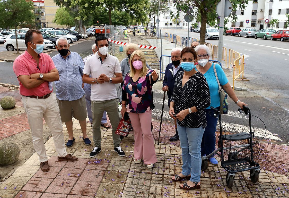 Mamen Sánchez, en una visita a las obras del Polígono San Benito.