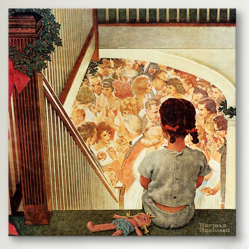 El habitante del bajo. Norman Rockwell, 'Little Girl Looking Downstairs at Christmas Party' (1964).