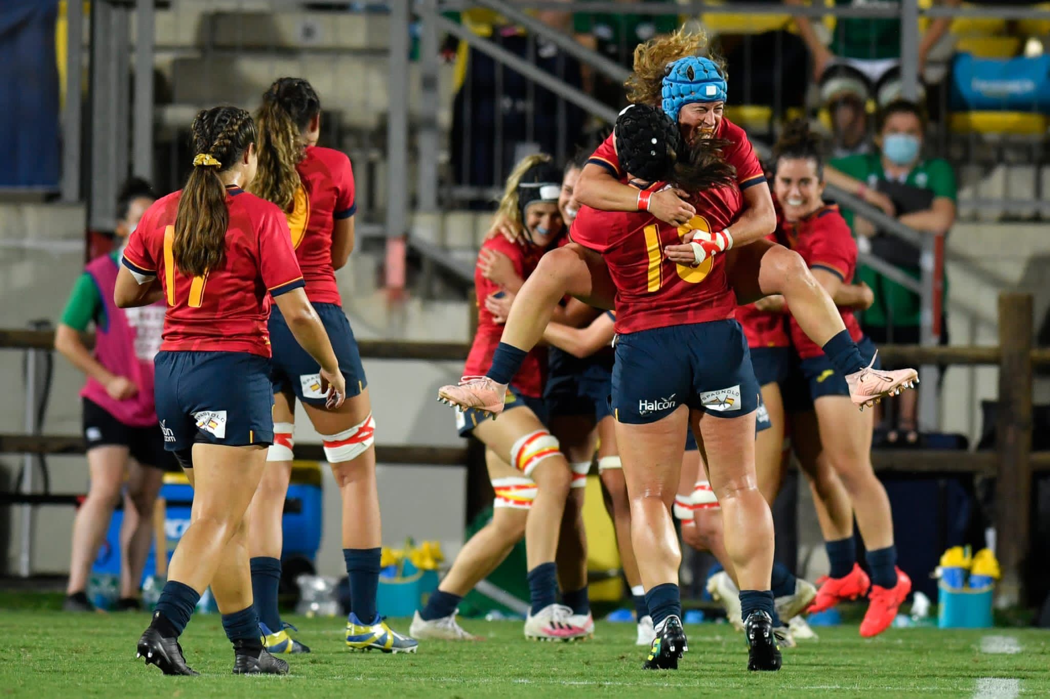 La alegría de la selección española de rugby.
