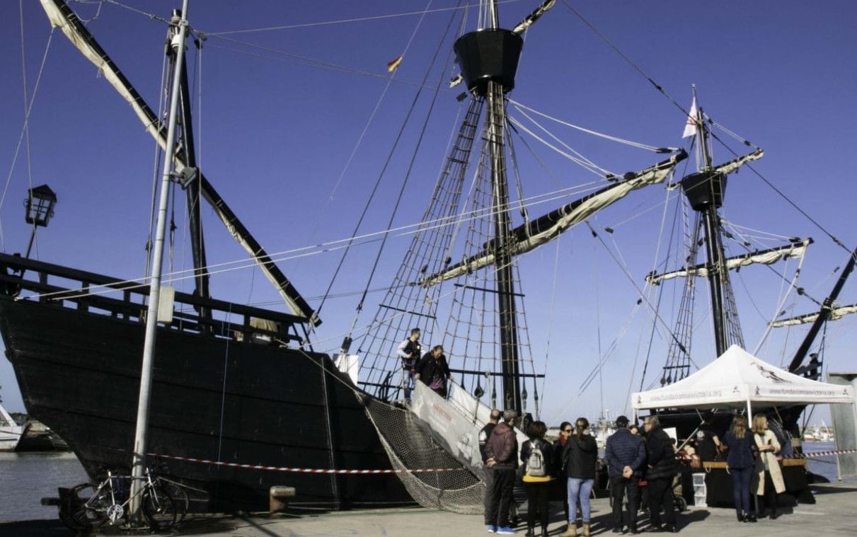 La Nao Victoria, réplica de la nave que dio la primera vuelta al mundo.