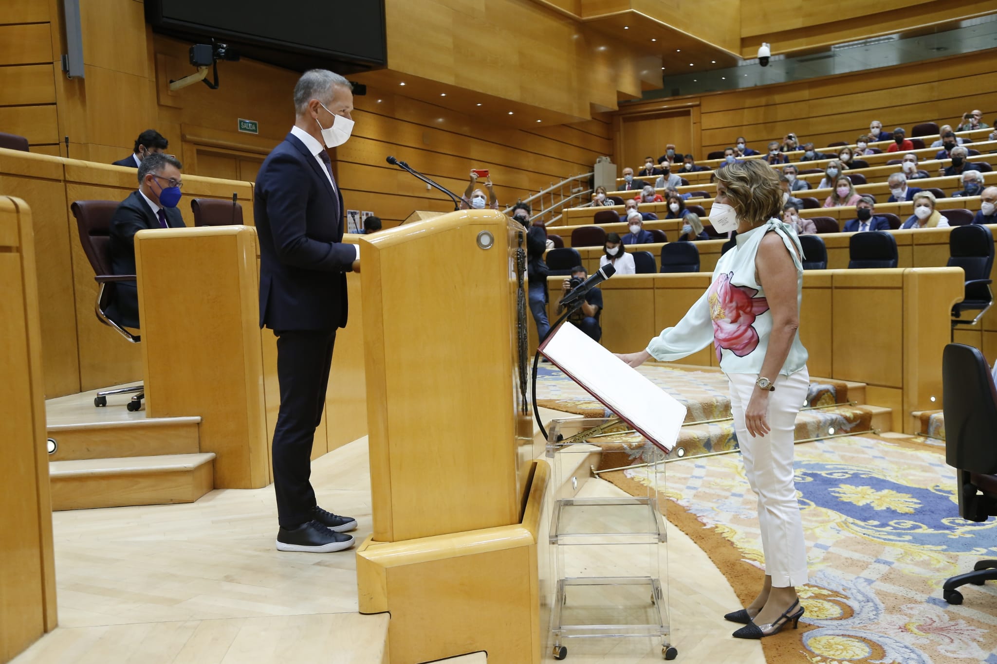 Susana Díaz tomando posesión en el Senado, donde compartirá pasillo con Arenas, Monago o Fabra