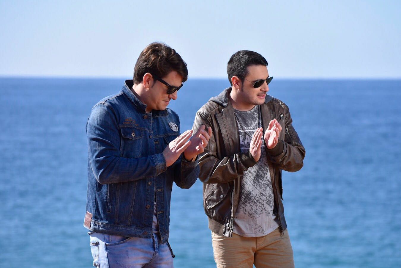 Andy y Lucas, durante la grabación de un videoclip.