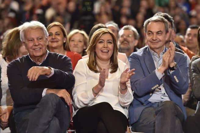Susana Díaz en Madrid durante la presentación de su candidatura para liderar el PSOE. 