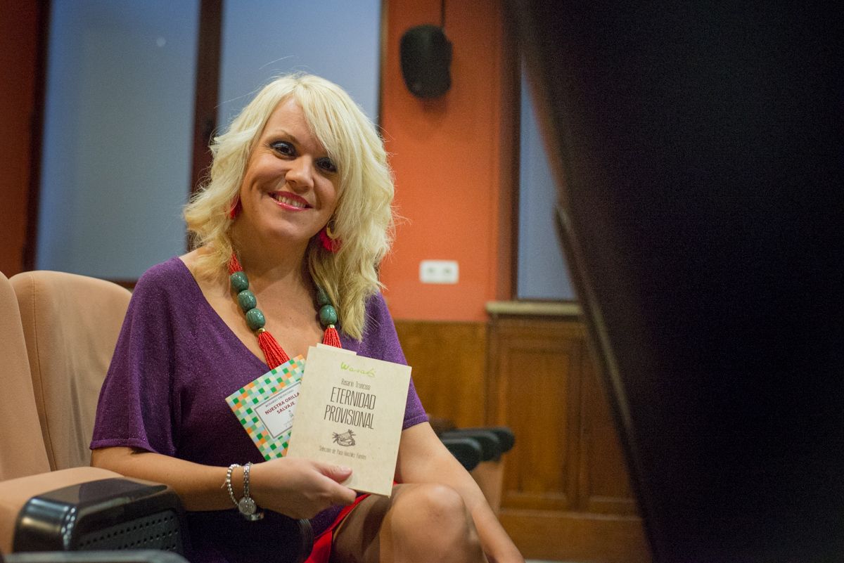 Rosario Troncoso, antes de una pasada presentación en la Fundación Caballero Bonald. FOTO: MANU GARCÍA.