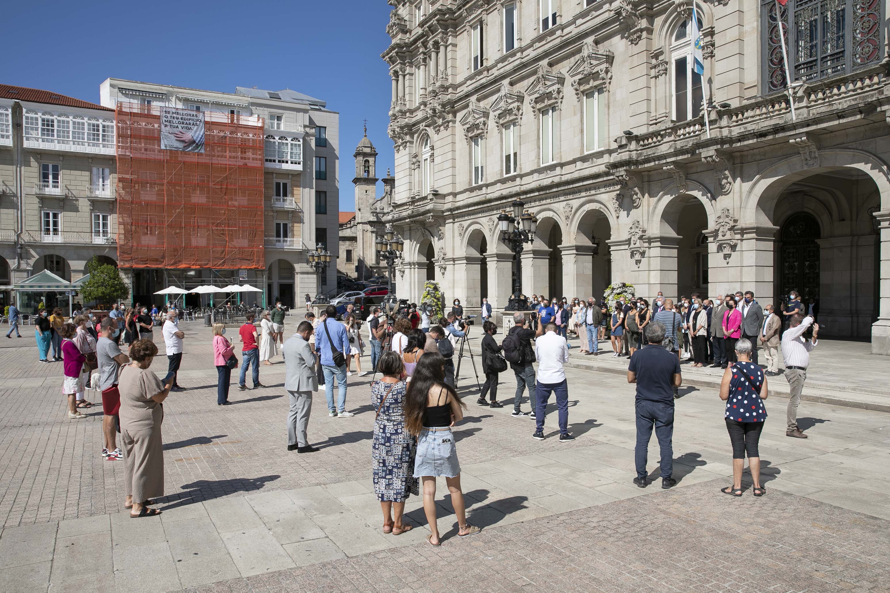 Concentración en A Coruña tras el presunto crimen machista.