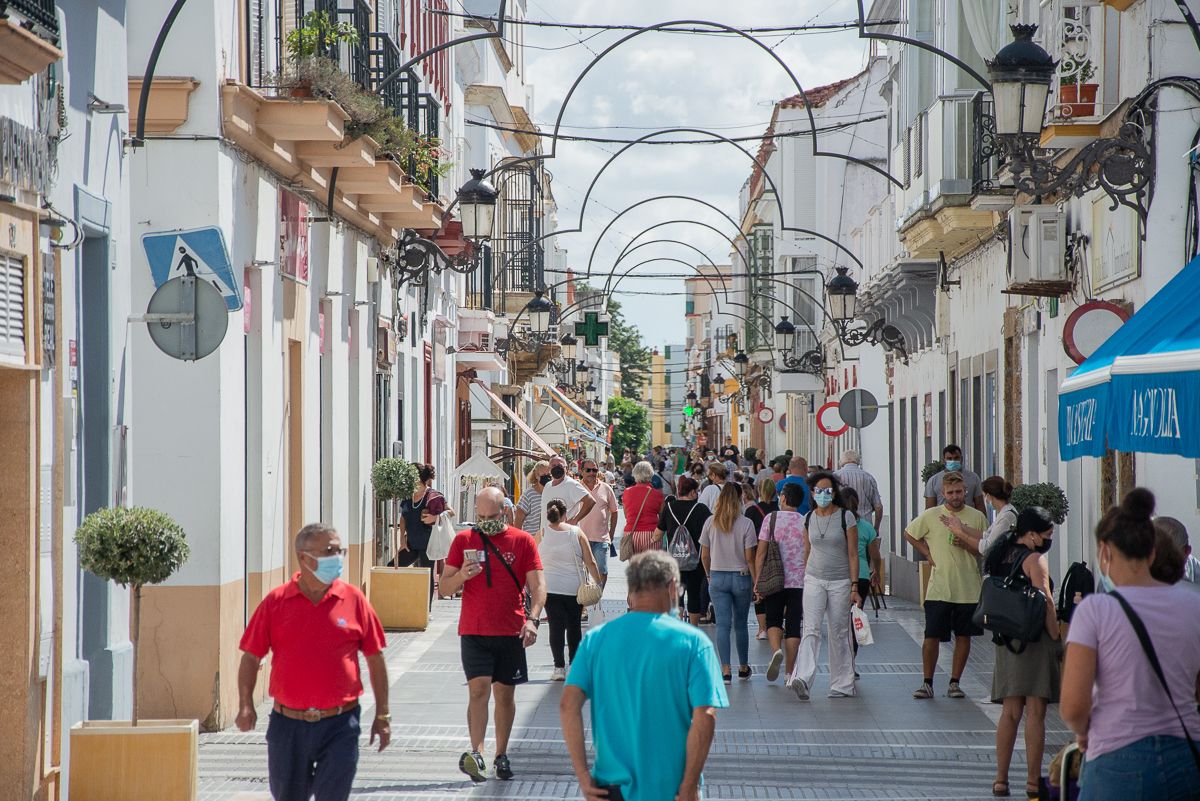 Centro de Puerto Real, en Cádiz, en una imagen de esta semana.
