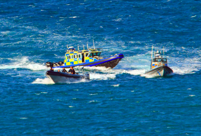 Embarcaciones de la Policía Real de Gibraltar. FOTO: POLICÍA REAL DE GIBRALTAR. 