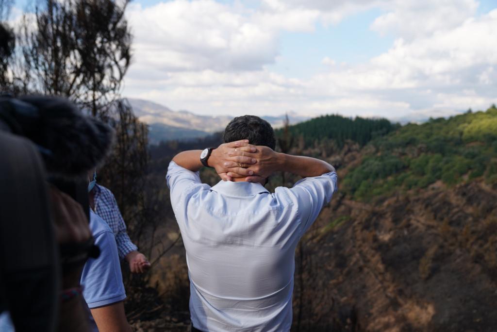 Moreno reprocha a Espadas que politice la catástrofe en Sierra Bermeja