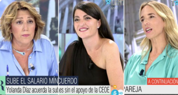 No desistas. Susana Díaz, Macarena Olona y Cayetana Álvarez de Toledo, en el programa de Ana Rosa.