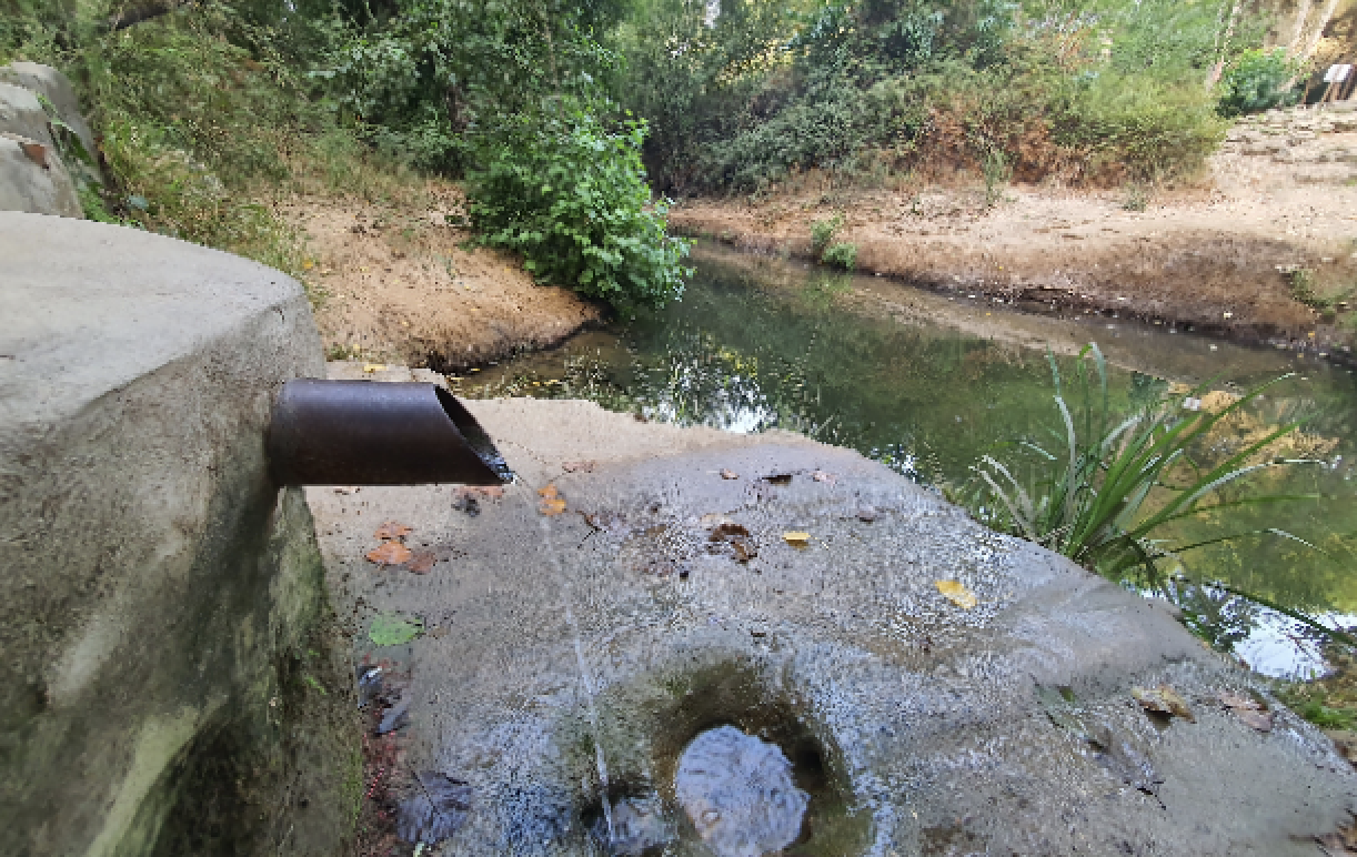 Piden la intervención de Fiscalía: saqueos ilegales de agua en una fuente de Los Alcornocales.