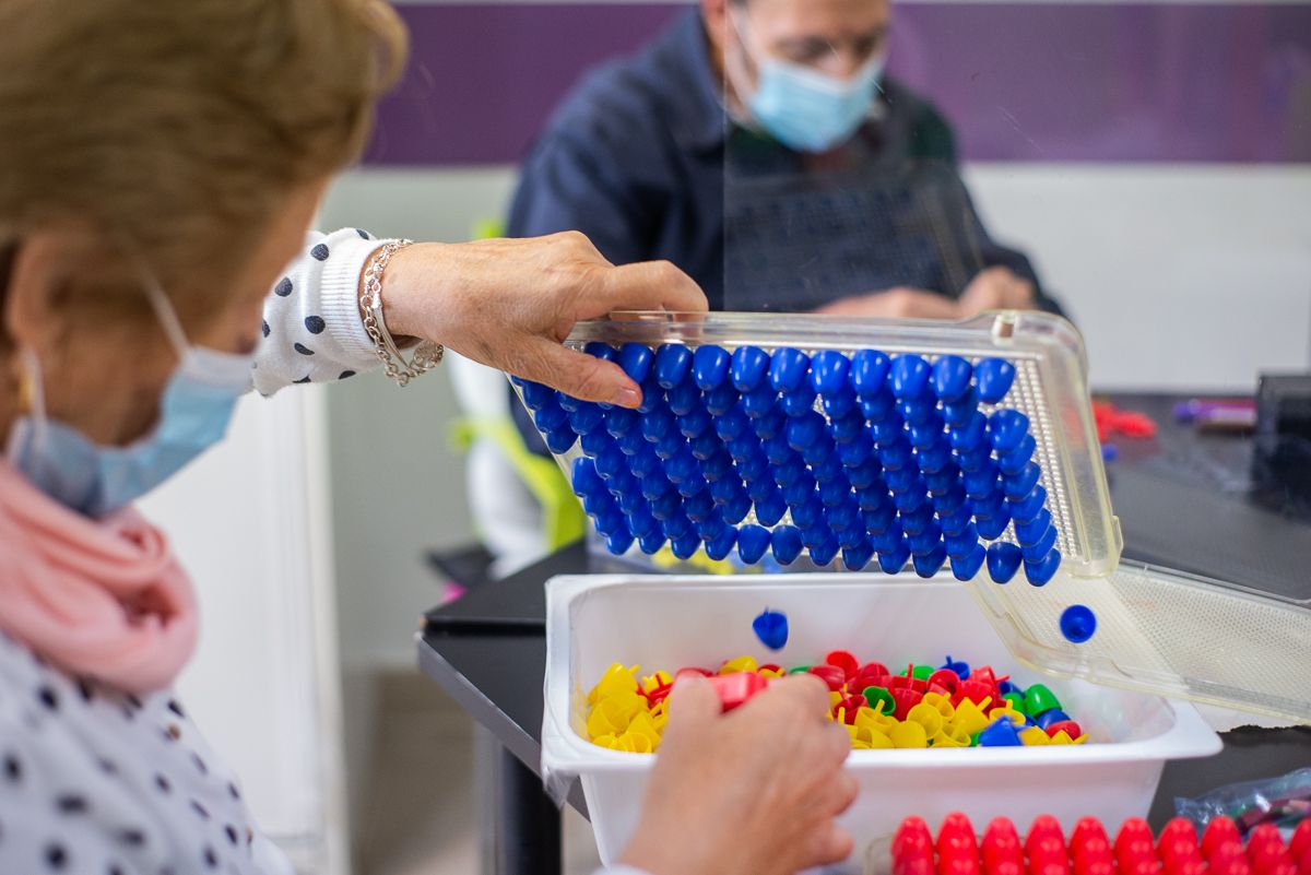 Dilación en la Dependencia. Mayores en el centro de familiares de enfermos de Alzheimer en Jerez, en una imagen reciente.