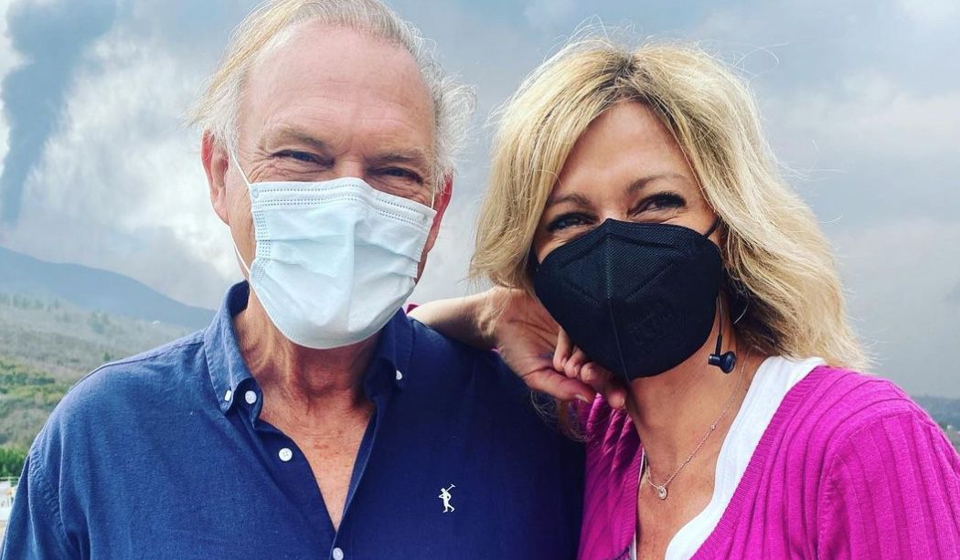 Pedro Piqueras y Susanna Griso, ayer en La Palma.