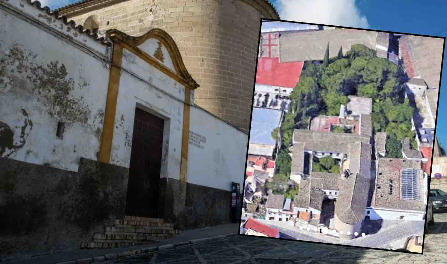 Convento del Espíritu Santo junto con una imagen aérea del complejo publicada en 'Mil Anuncios'.