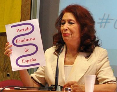 Lidia Falcón, presidenta del Partido Feminista de España. 