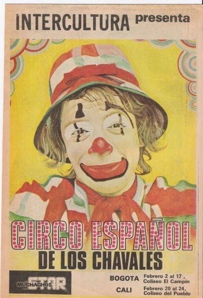 Cartel anunciando en Colombia al 'Circo de los Muchachos'.