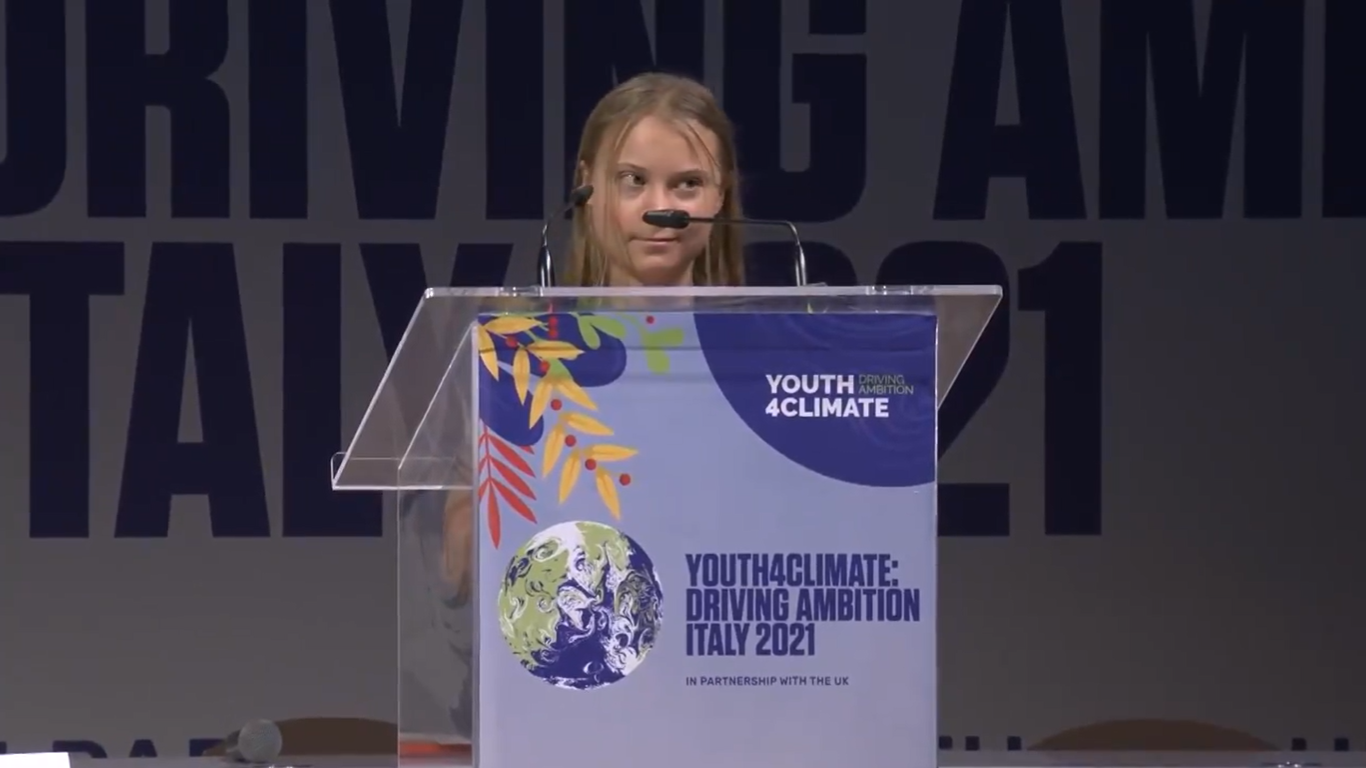 Greta Thunberg a los líderes políticos: "Menos bla, bla, bla".