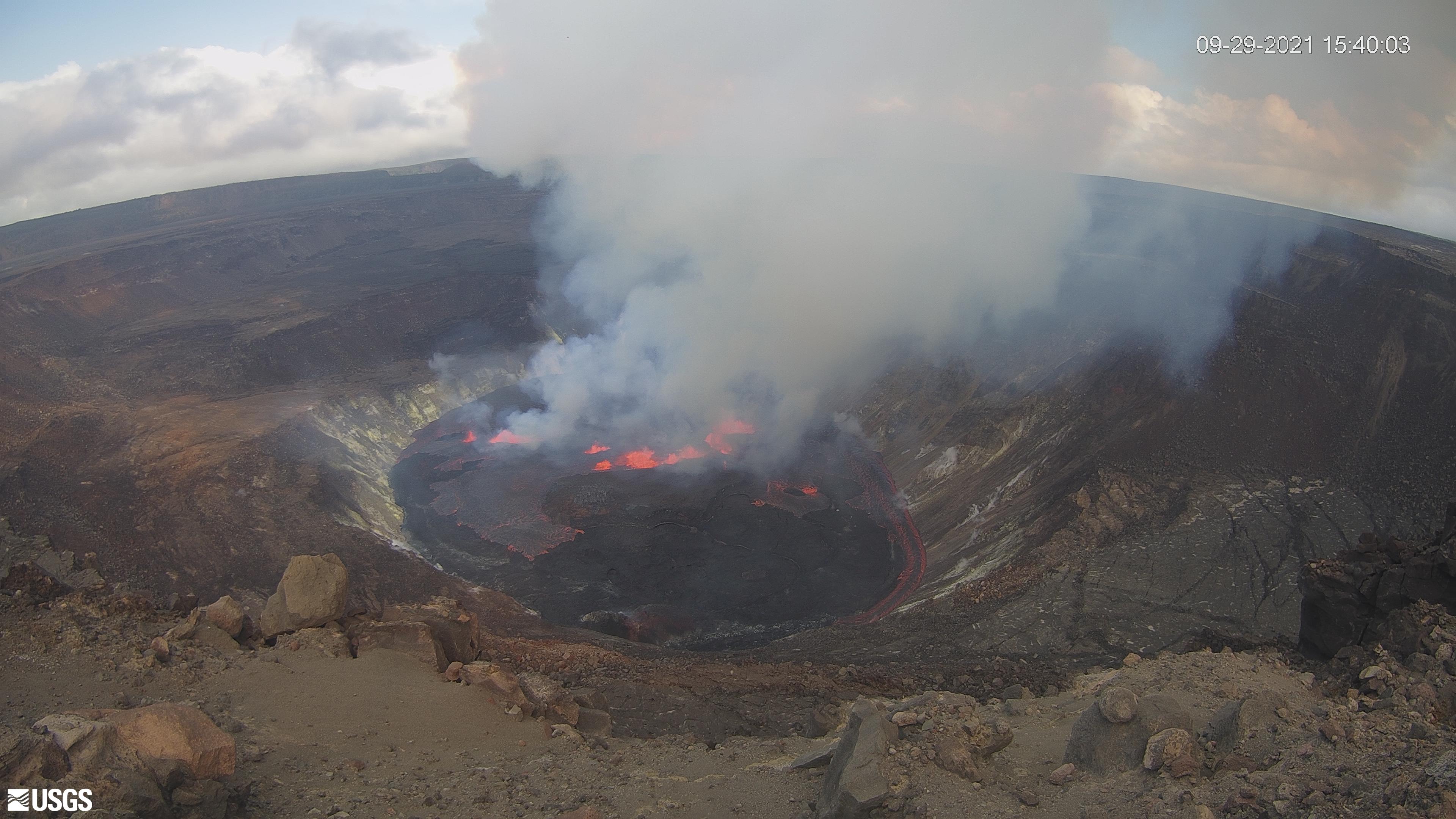 Una imagen de la erupción del volcán Kilauea.