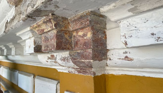 Los trabajos están sacando a luz algunos detalles ocultos.   AYUNTAMIENTO DE SEVILLA.