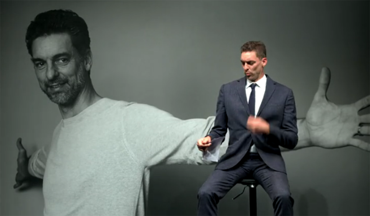 Pau Gasol, en su rueda de prensa de despedida de las canchas.