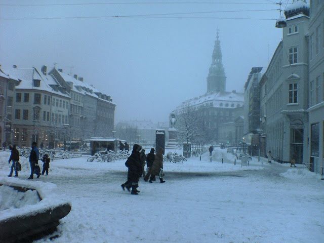 Copenhague cubierto de nieve. FOTO: LILLE SKVAT. 