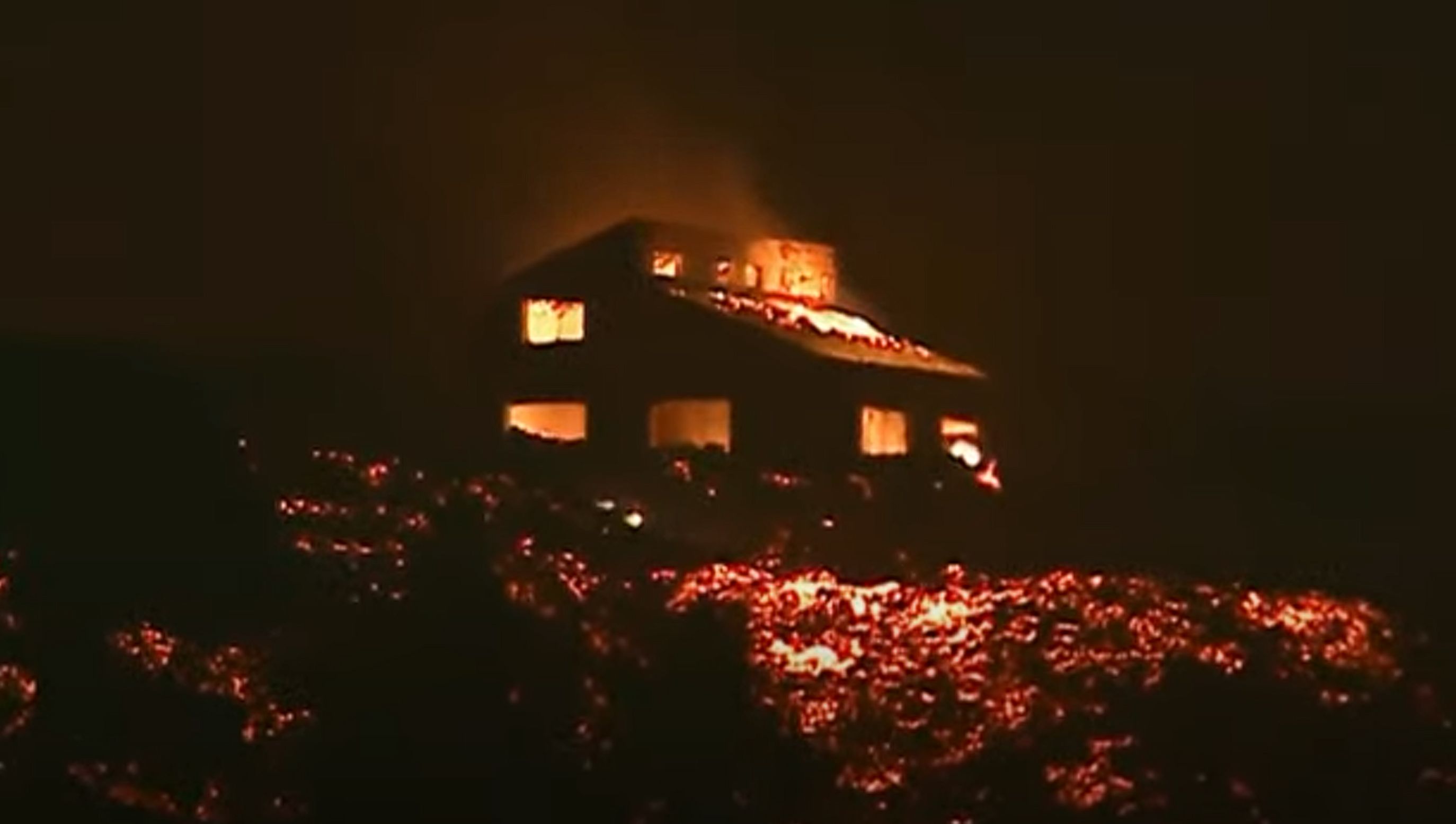 Una imagen de los destrozos que está provocando la nueva colada.