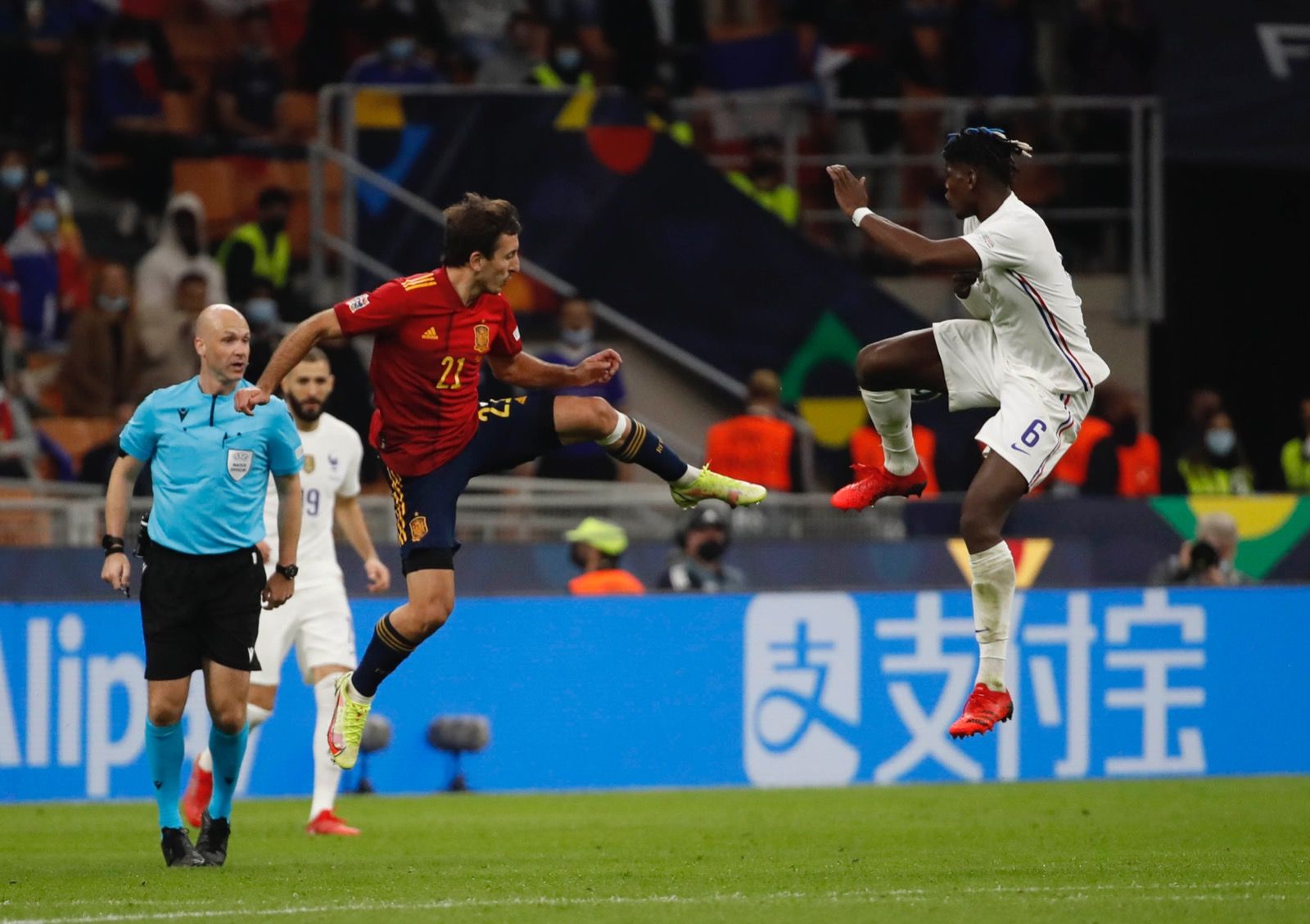 Una de las acciones en el enfrentamiento entre España y Francia.