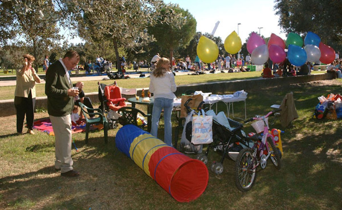 Cumpleaños en el parque del Alamillo, el mayor pulmón verde de Sevilla.