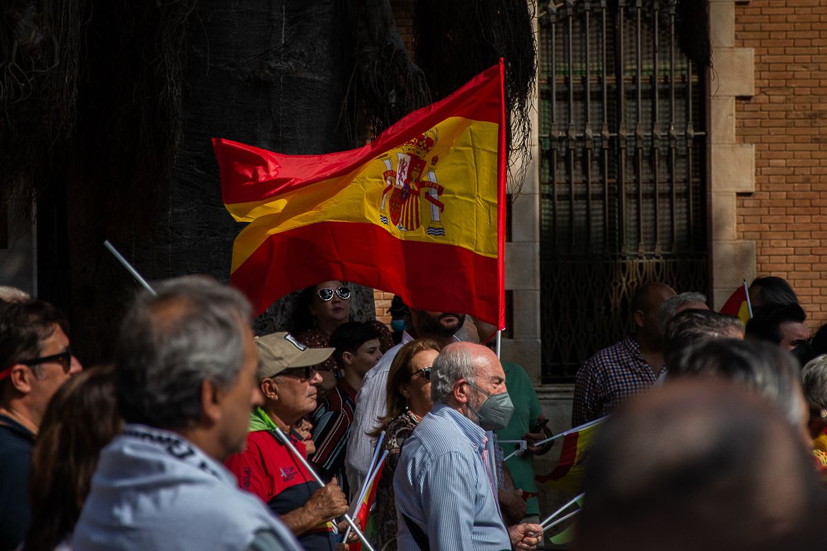 Imagen de archivo de una celebración de Vox durante el día de la Fiesta Nacional. Imagen de archivo de una celebración de Vox durante el día de la Fiesta Nacional.