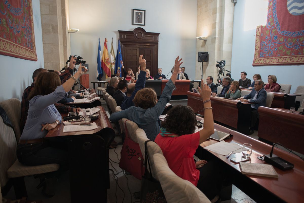 Un momento del pasado pleno ordinario de octubre. FOTO: MANU GARCÍA.