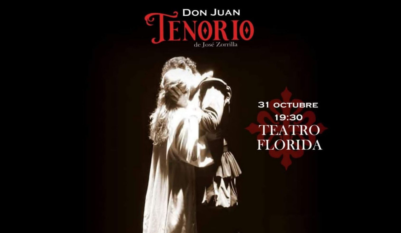 Cartel de la representación de Don Juan Tenorio en Algeciras.