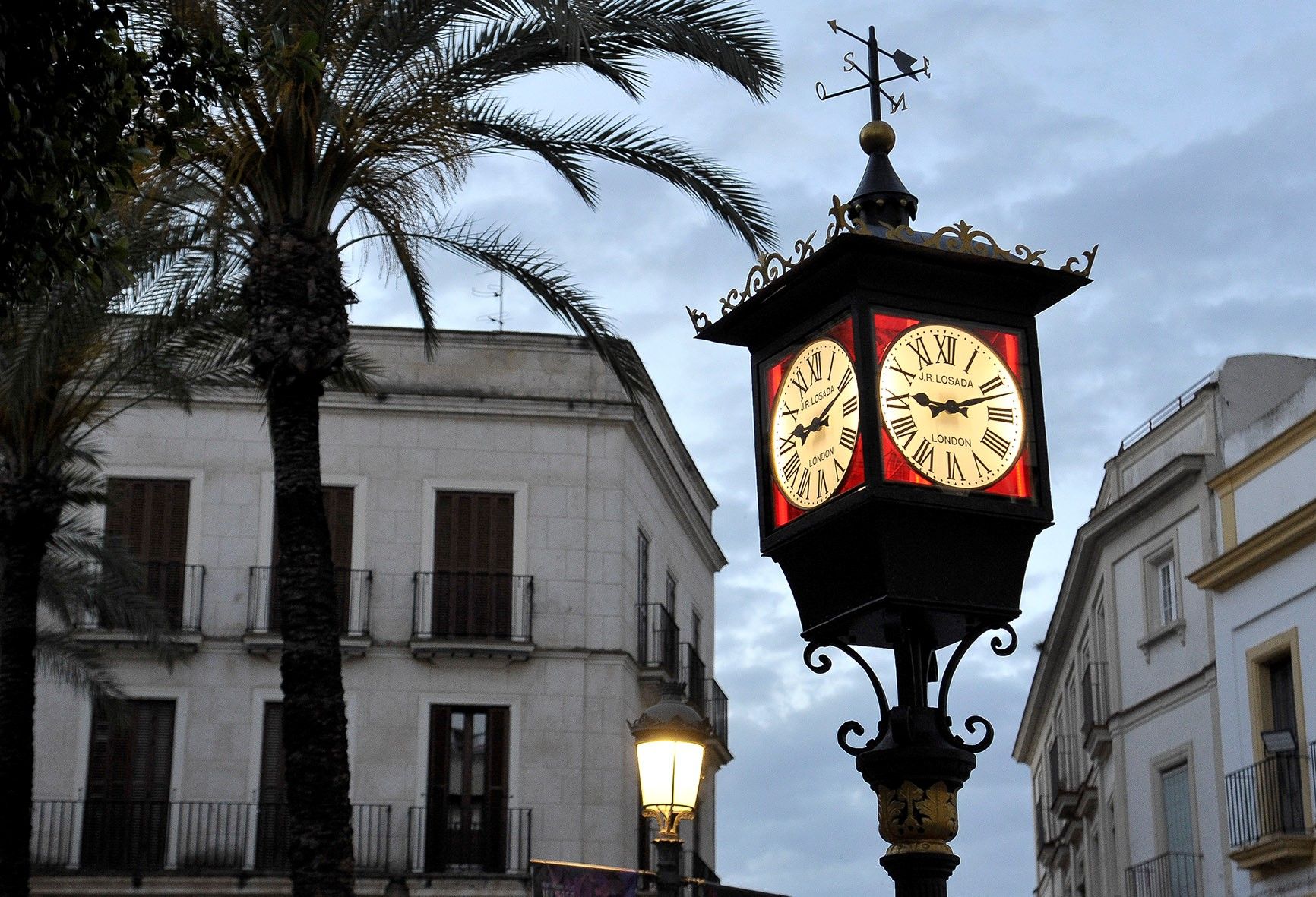 El reloj de Losada, de la plaza Arenal de Jerez.