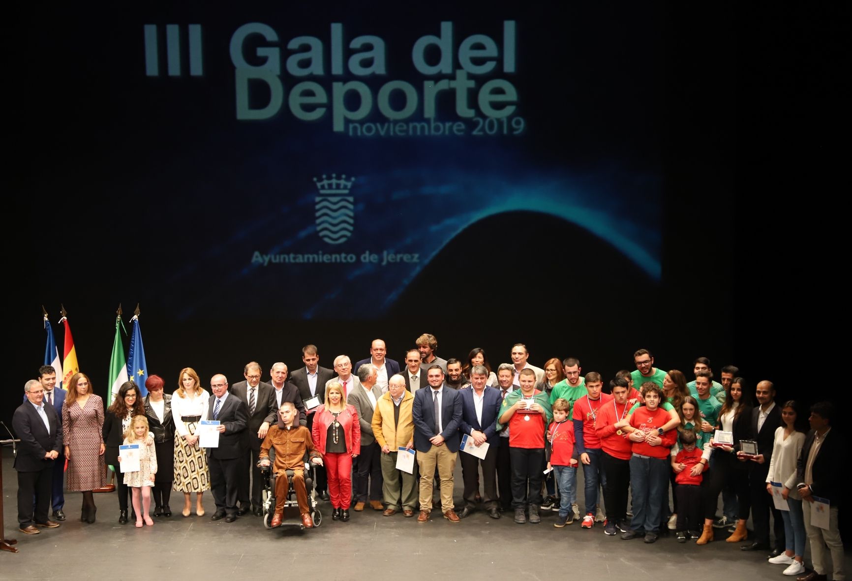 Los ganadores de los III Premios del Deporte 'Ciudad de Jerez'.