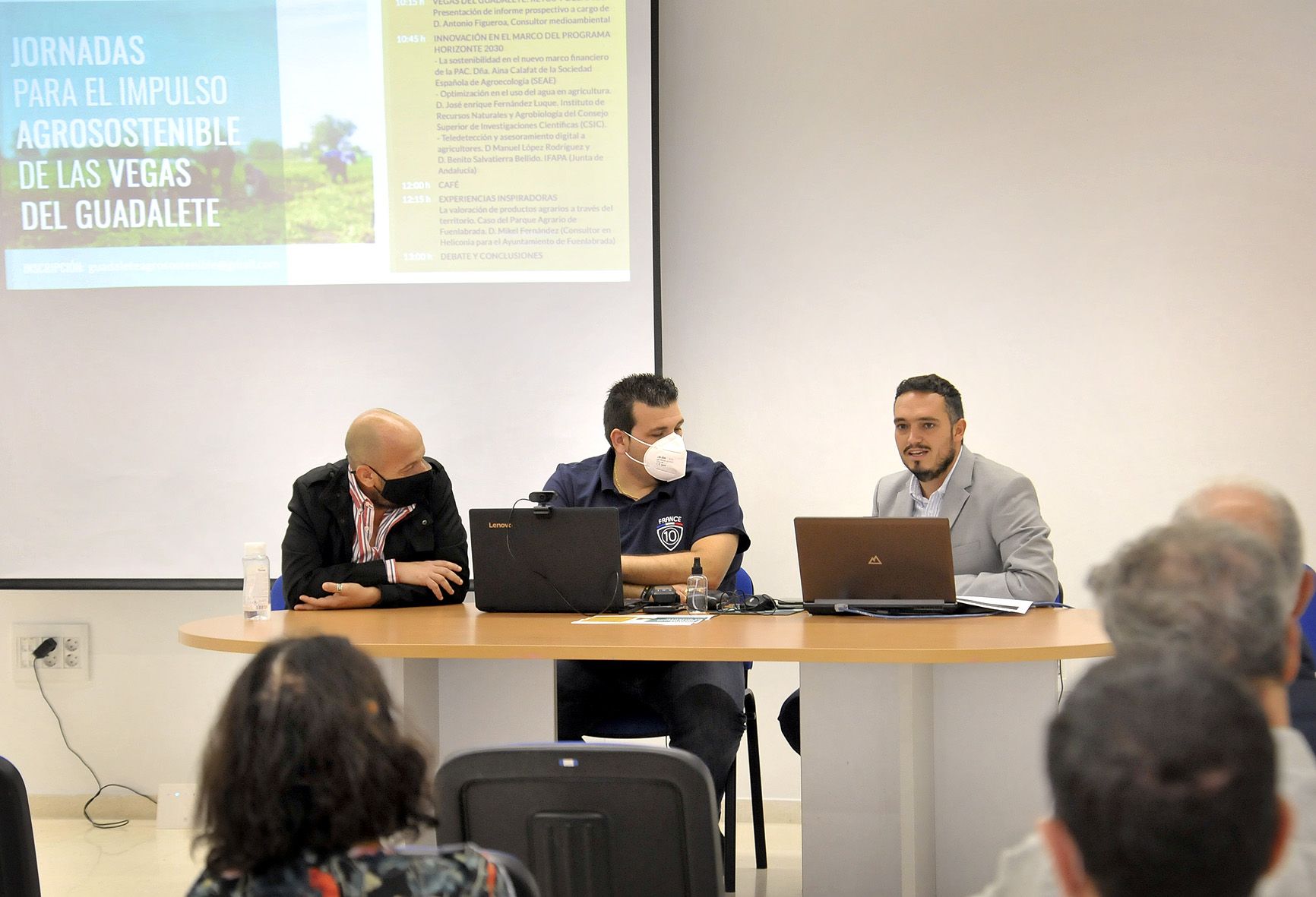 Un momento del seminario en el que se ha presentado el proyecto Jerez de un parque agrario en las vegas del Guadalete.