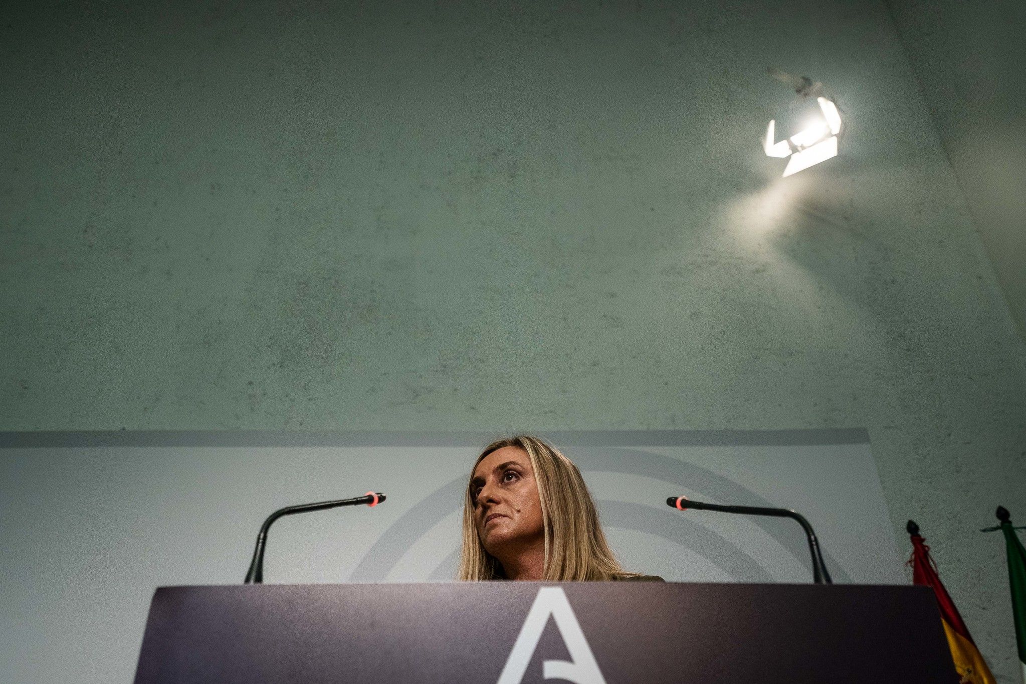 La consejera responsable de Vivienda, Marifrán Carazo, este martes en rueda de prensa.