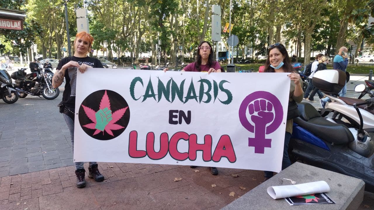 Manifestantes a favor de una legalización del cannabis que, de momento, tendrá que esperar.