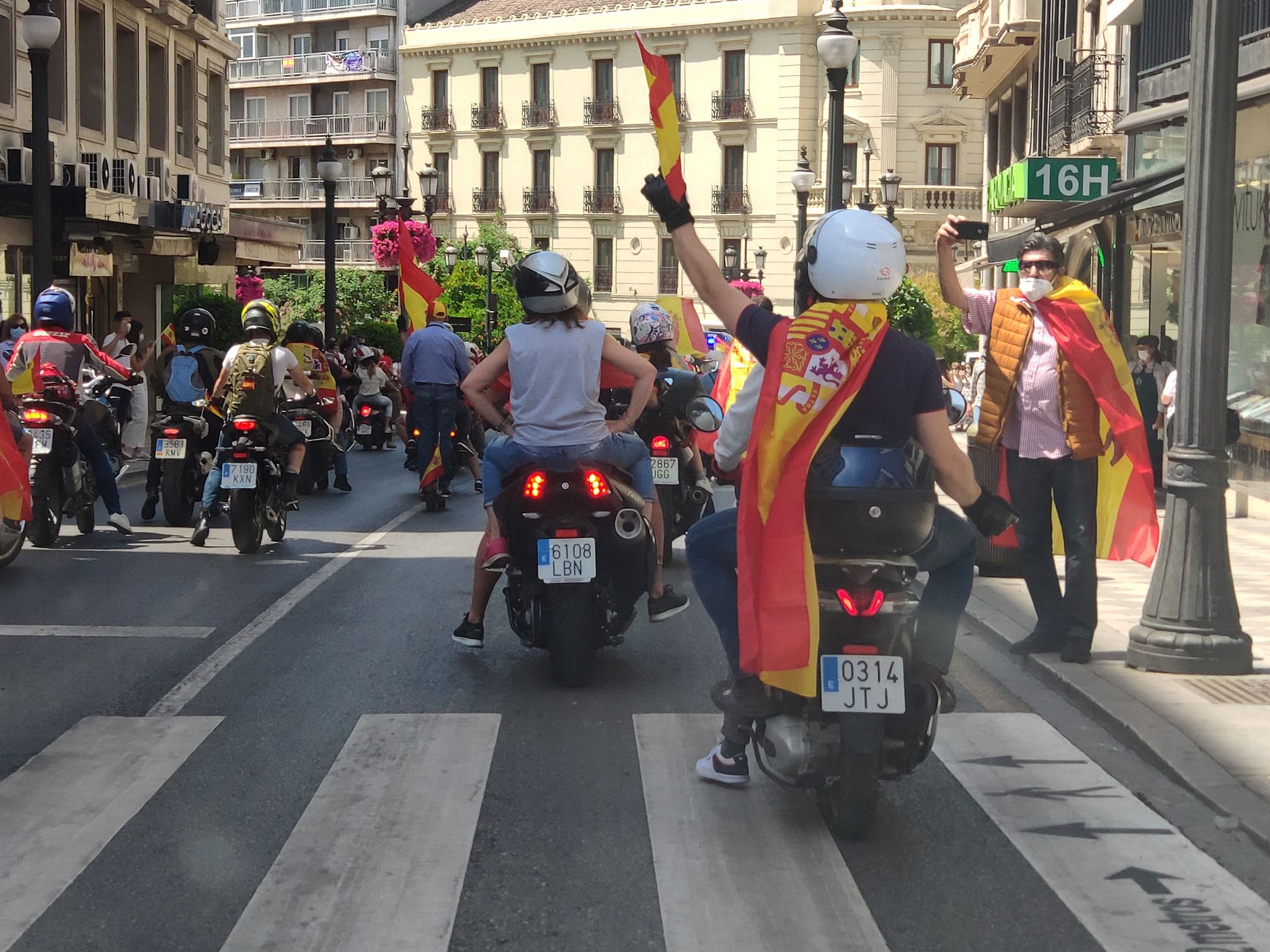 Manifestación de Vox celebrada en Granada en 2020.